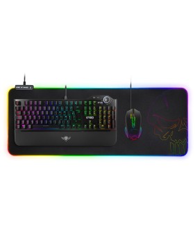 Tapis de souris gamer avec rétro-éclairage RGB - Spirit of Gamer Skull XXL