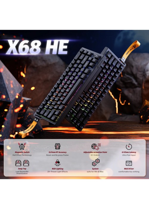 ATTACK SHARK X68 HE Rapid Trigger white